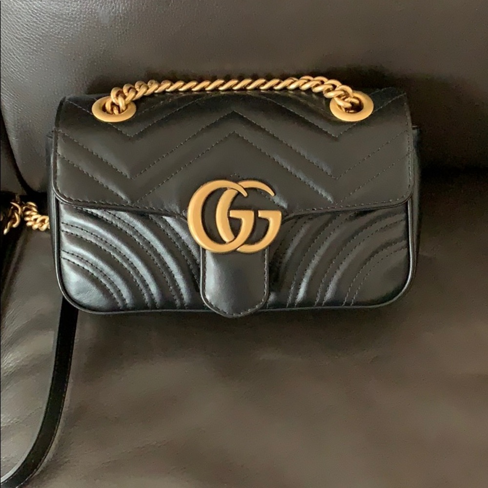 SOLD***Gucci Marmont Mini Black